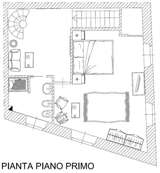 Simulazione arredi piano primo